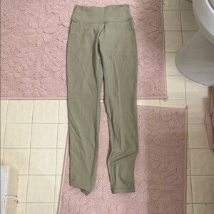 Young La Olive Green High-Waisted Leggings
